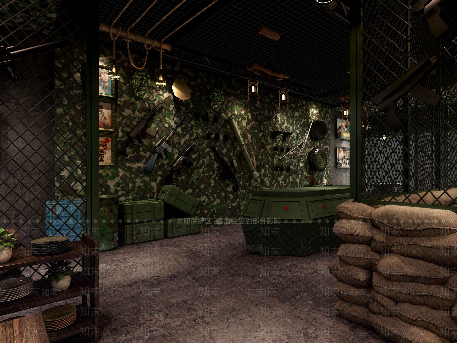 工业风主题火锅店3D模型下载【ID:1130167104】