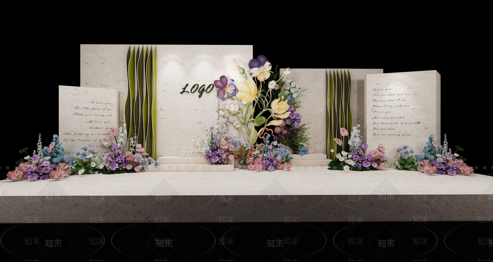 现代婚礼酒店宴会厅SU模型下载【ID:1130169045】