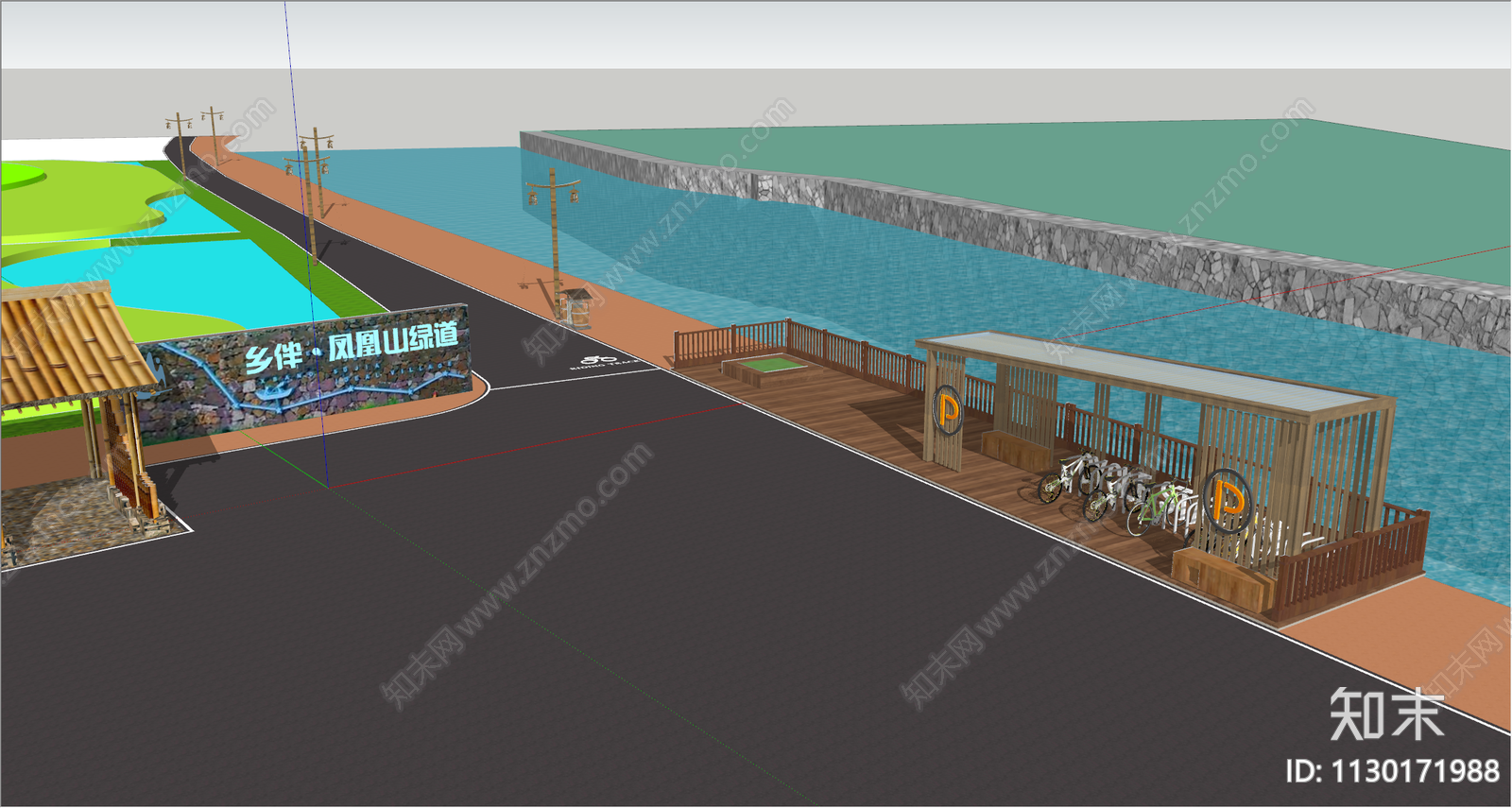 现代骑行驿站SU模型下载【ID:1130171988】