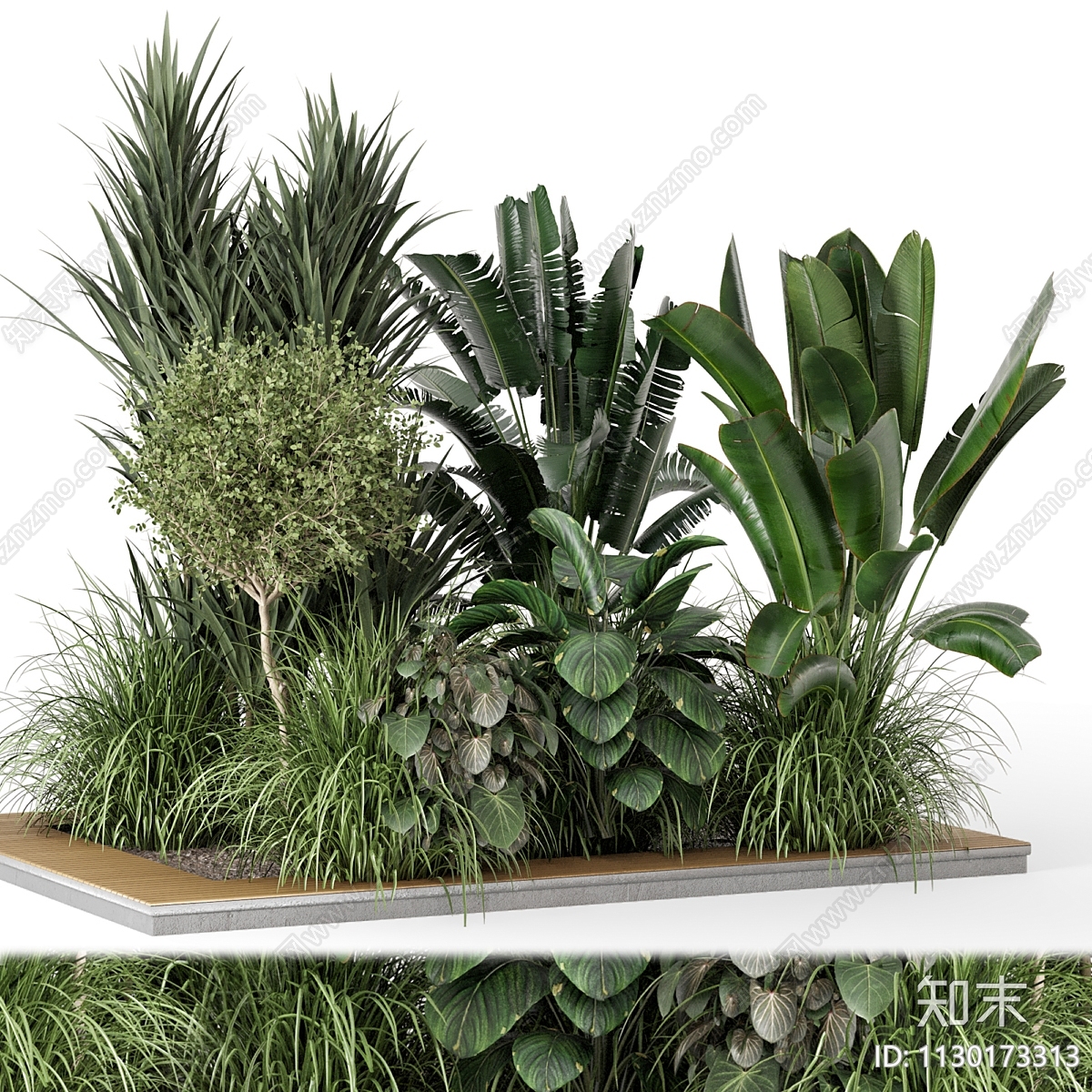 植物堆3D模型下载【ID:1130173313】