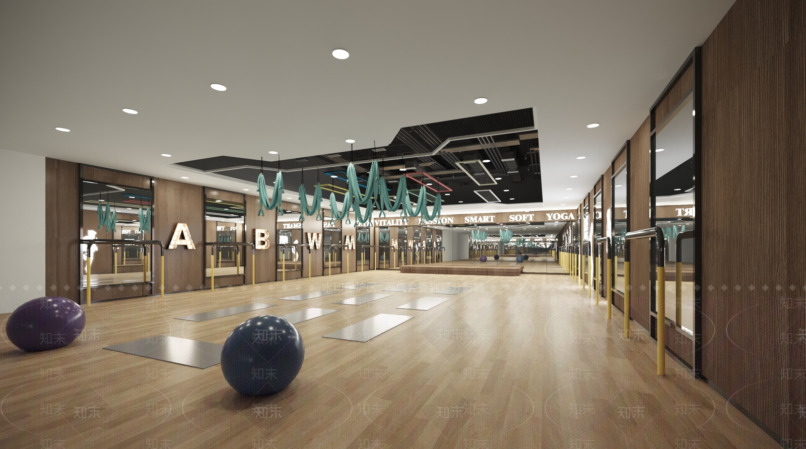 现代瑜伽室3D模型下载【ID:1130179705】