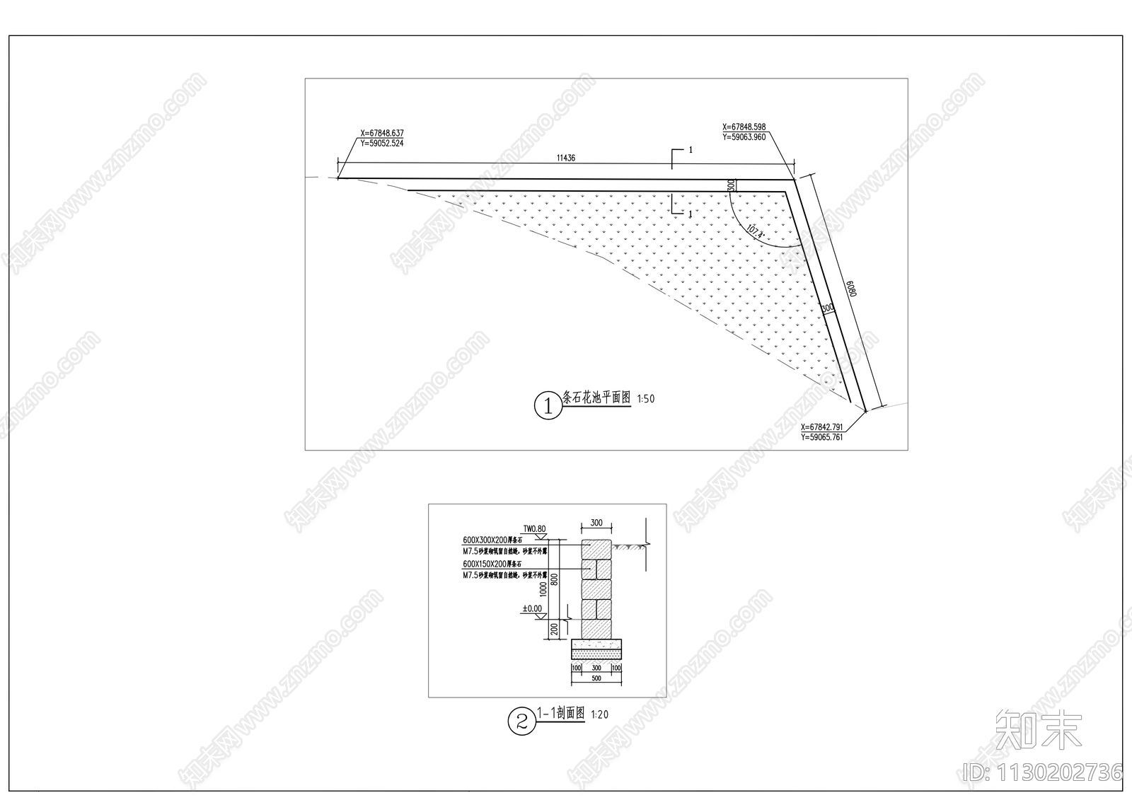 化龙桥沿线景观cad施工图下载【ID:1130202736】