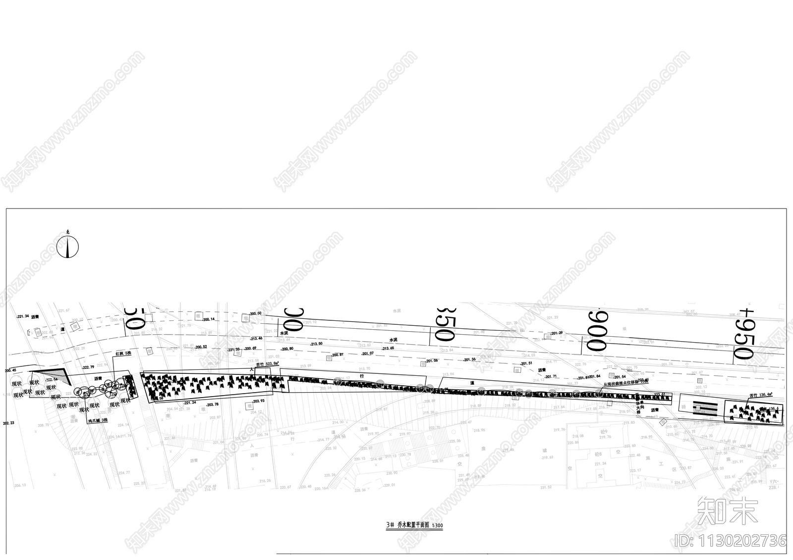 化龙桥沿线景观cad施工图下载【ID:1130202736】