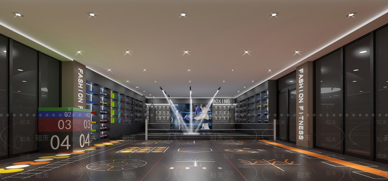 现代健身房3D模型下载【ID:1130195115】