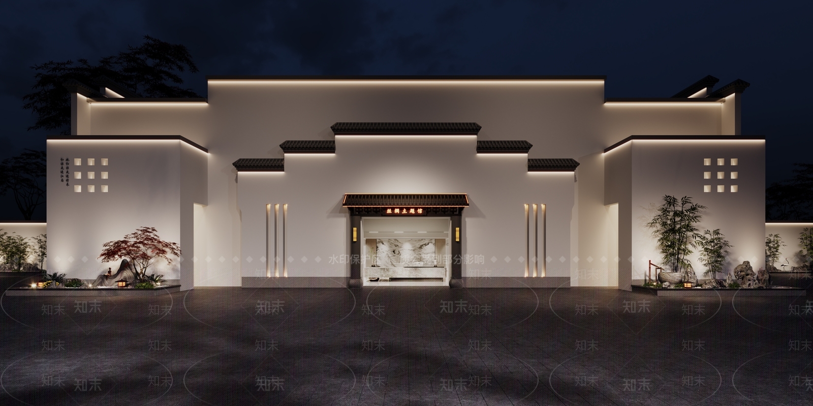 新中式徽派门头3D模型下载【ID:1130212058】