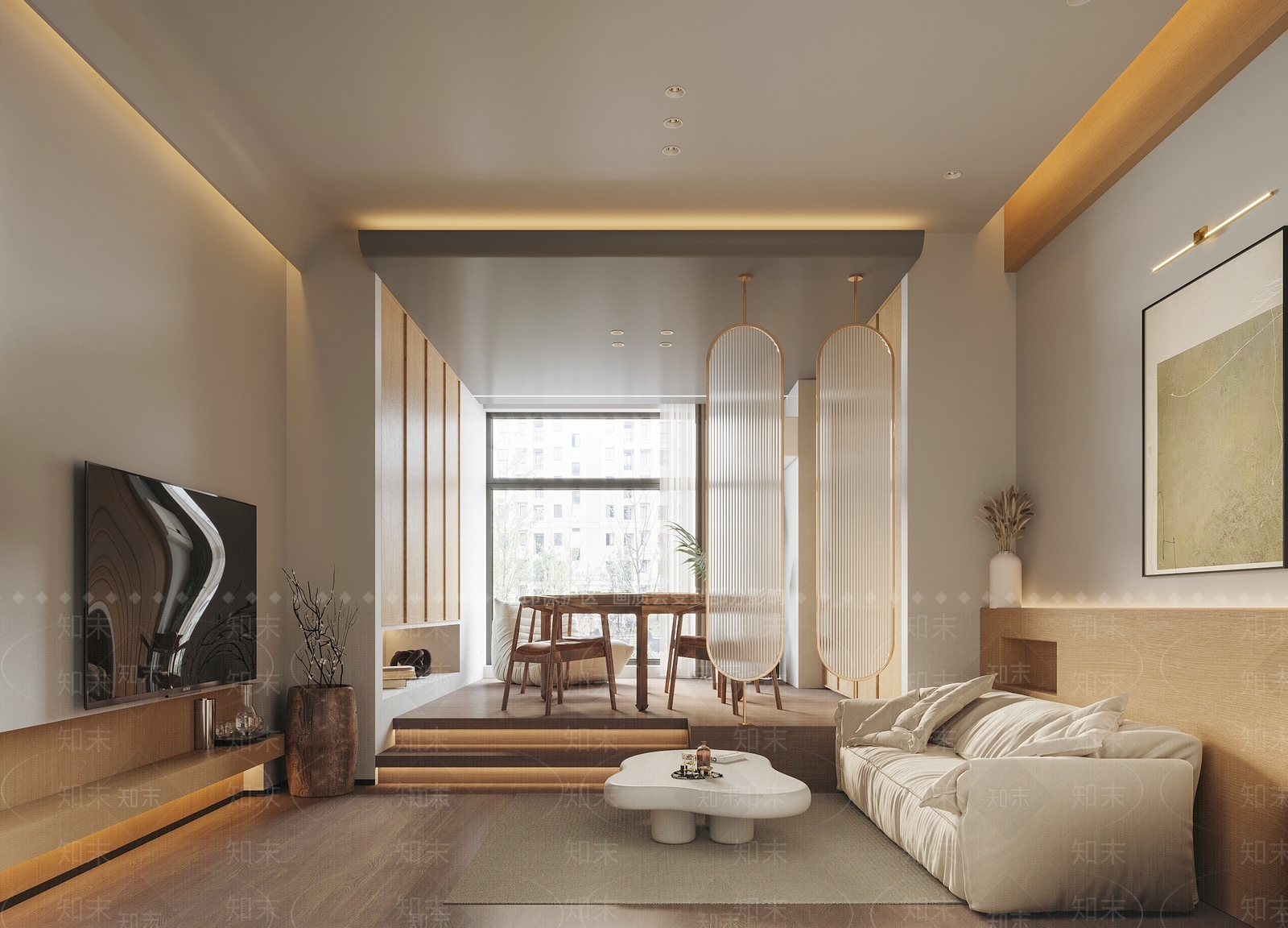 侘寂单身公寓3D模型下载【ID:1130214549】