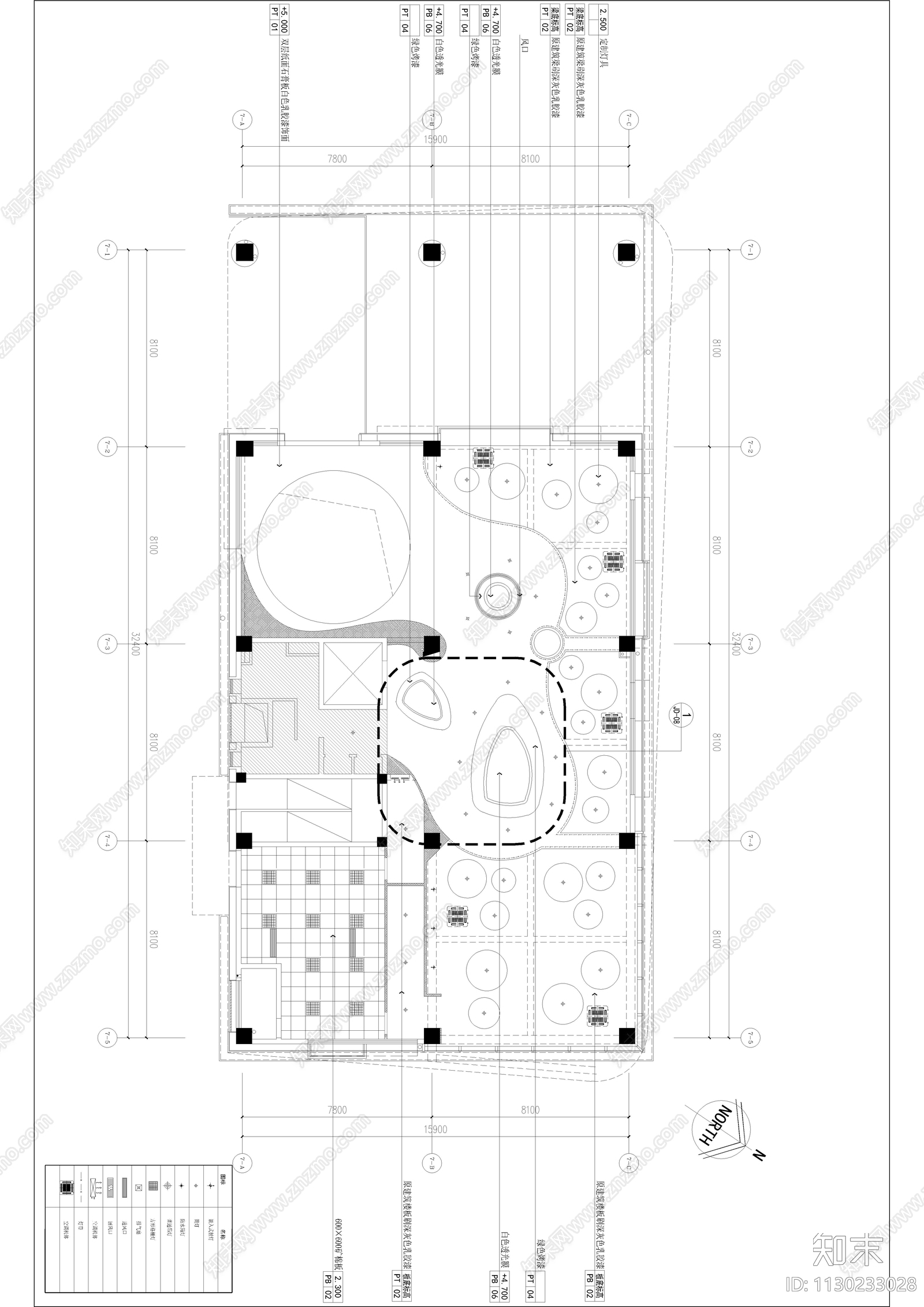 上海全通金融谷孵化器装饰效果图物料清单cad施工图下载【ID:1130233028】