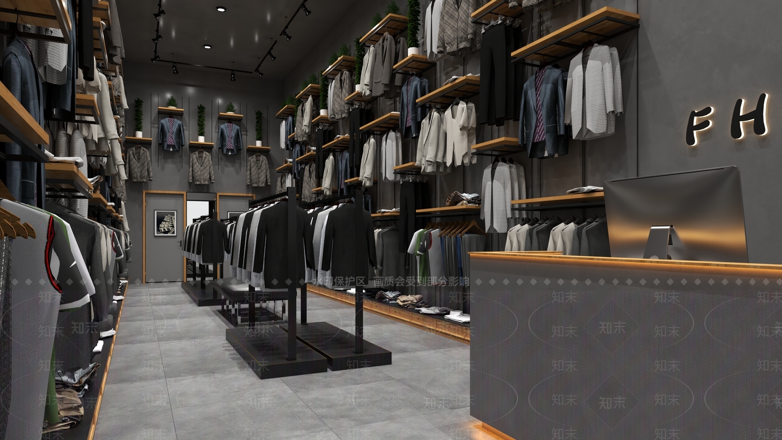 现代服装店SU模型下载【ID:1130233200】