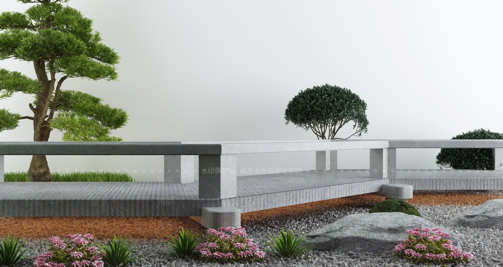 新中式景观桥3D模型下载【ID:1130236904】