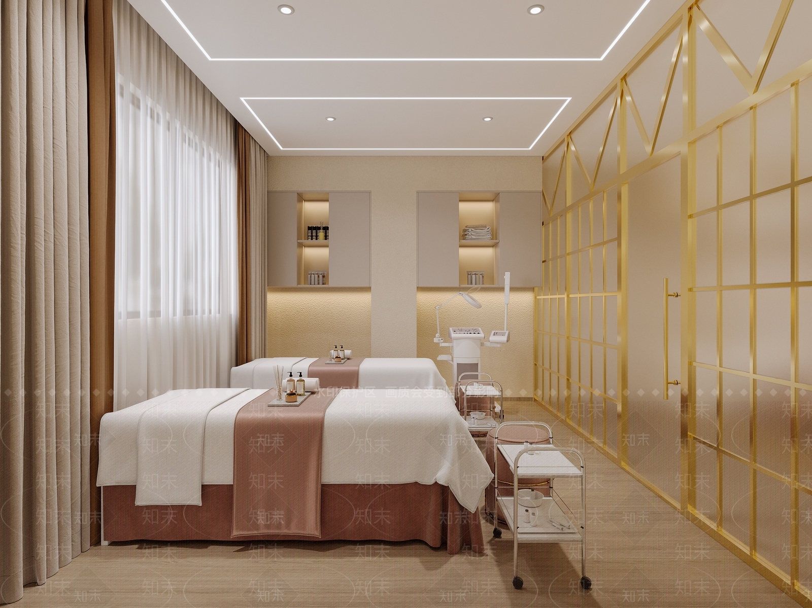 现代美容院SPA包间3D模型下载【ID:1130248655】