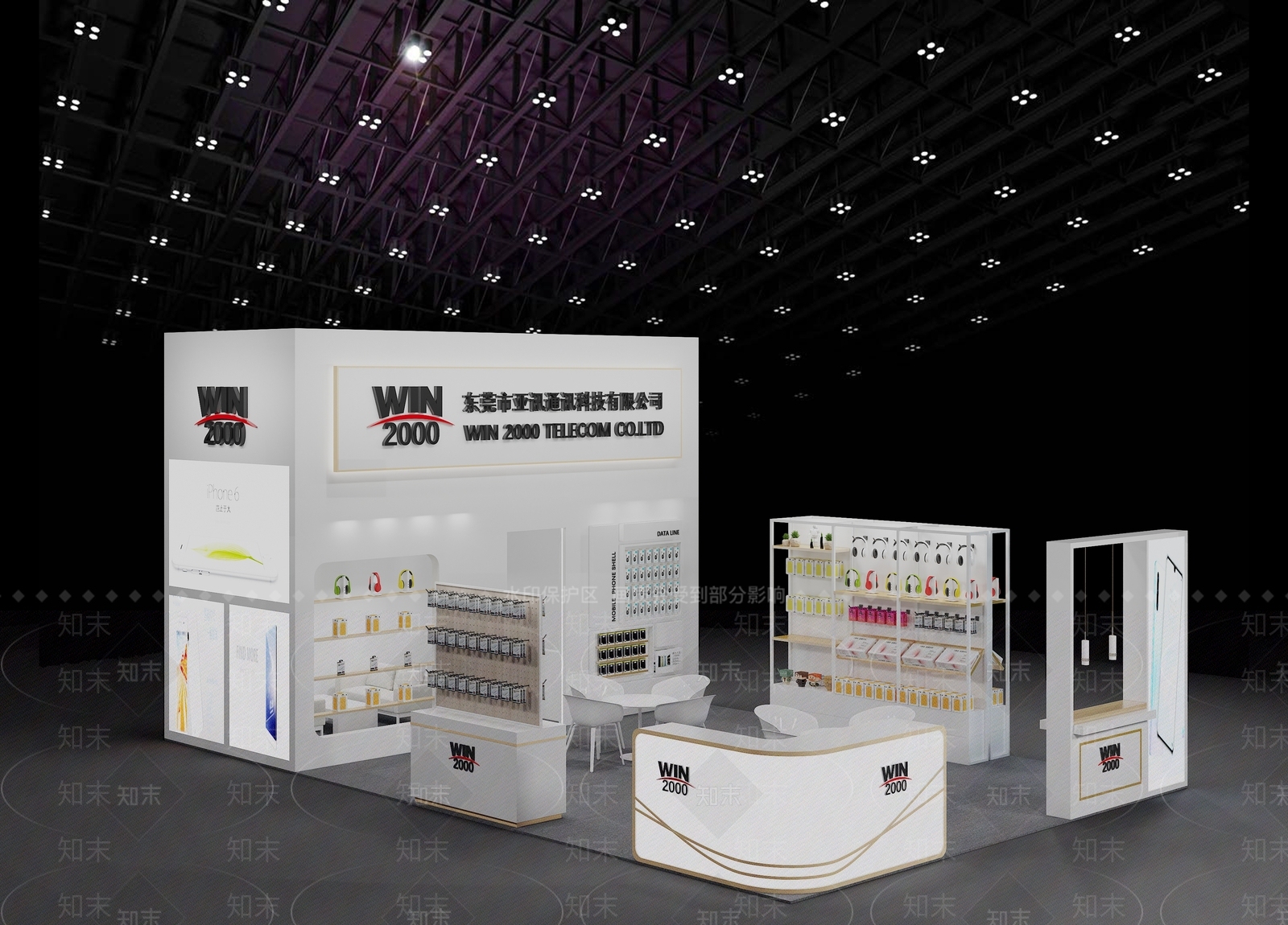 现代手机配件展厅3D模型下载【ID:1130250849】