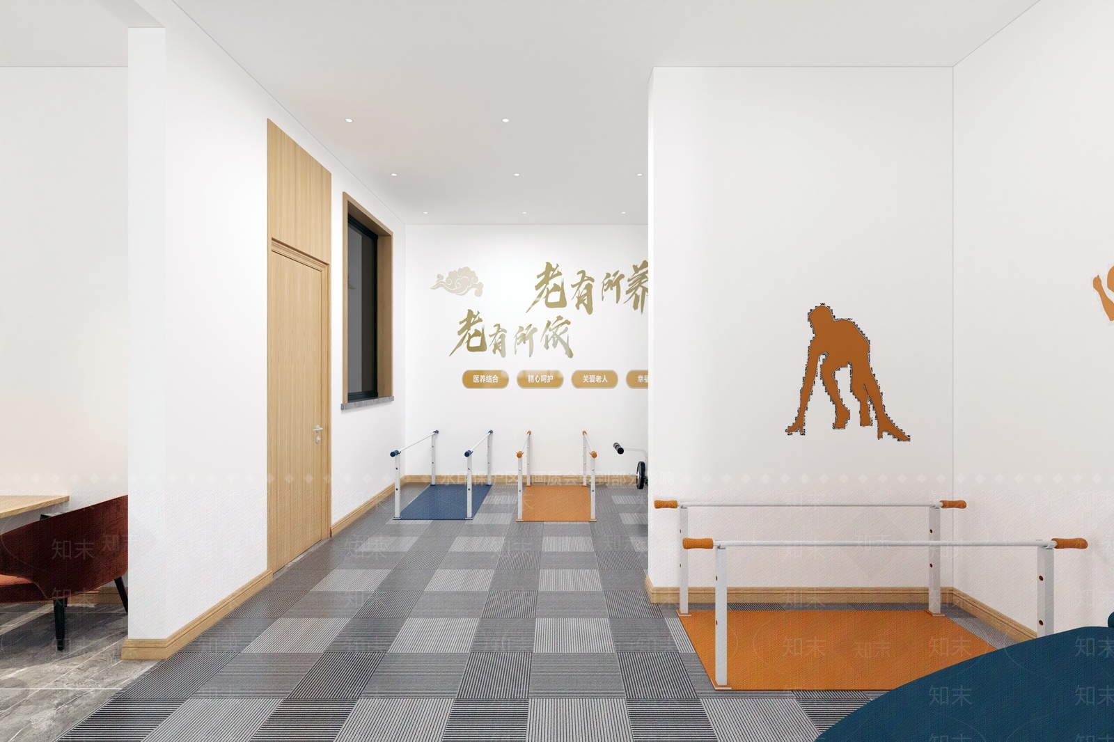 现代康复中心老年活动中心3D模型下载【ID:1130253493】