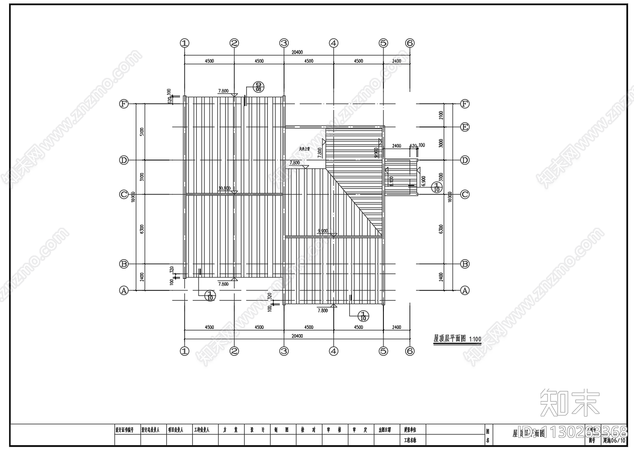 2层商铺特色徽派建筑施工图下载【ID:1130263368】