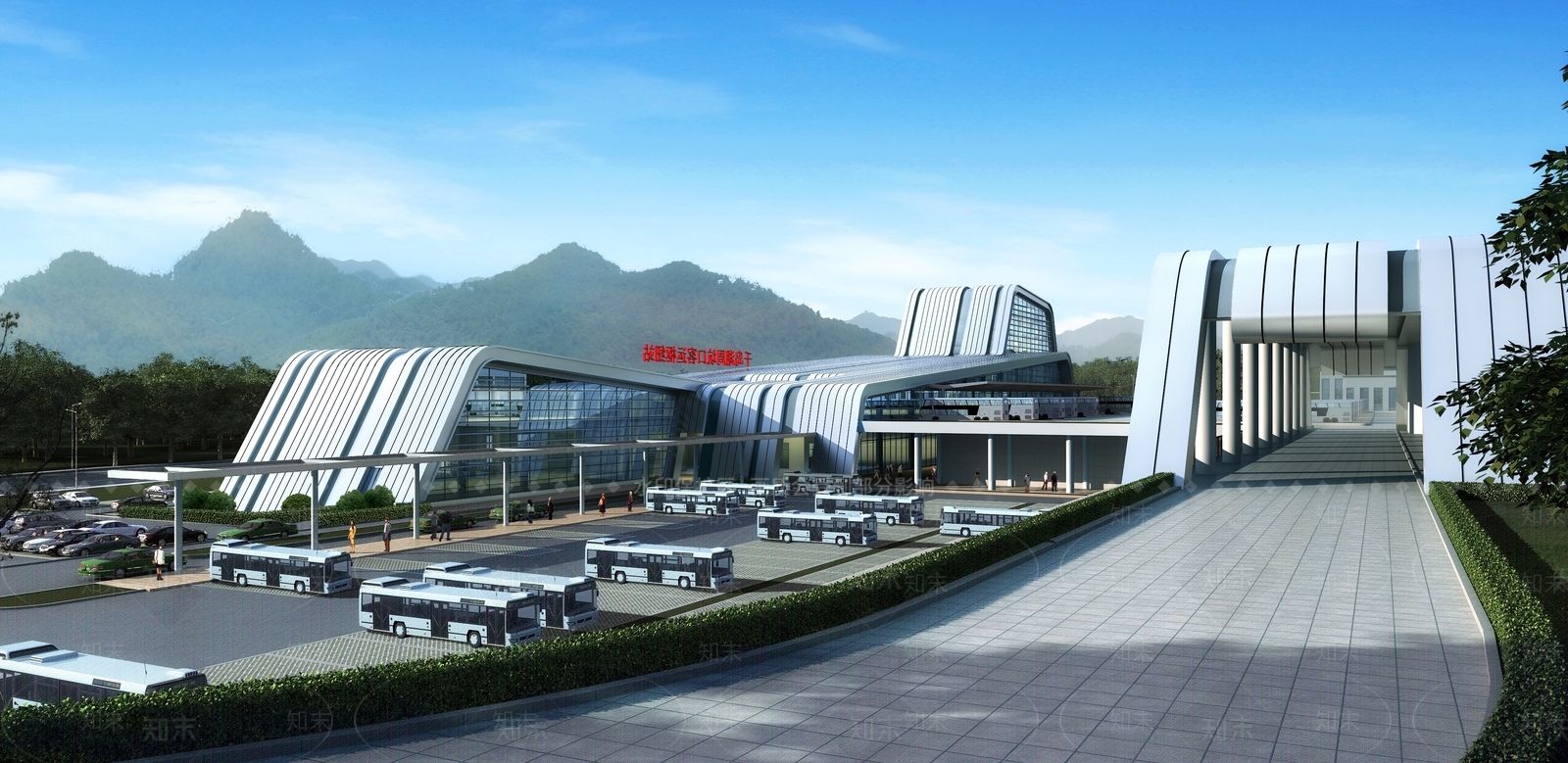 现代汽车站3D模型下载【ID:1130267001】