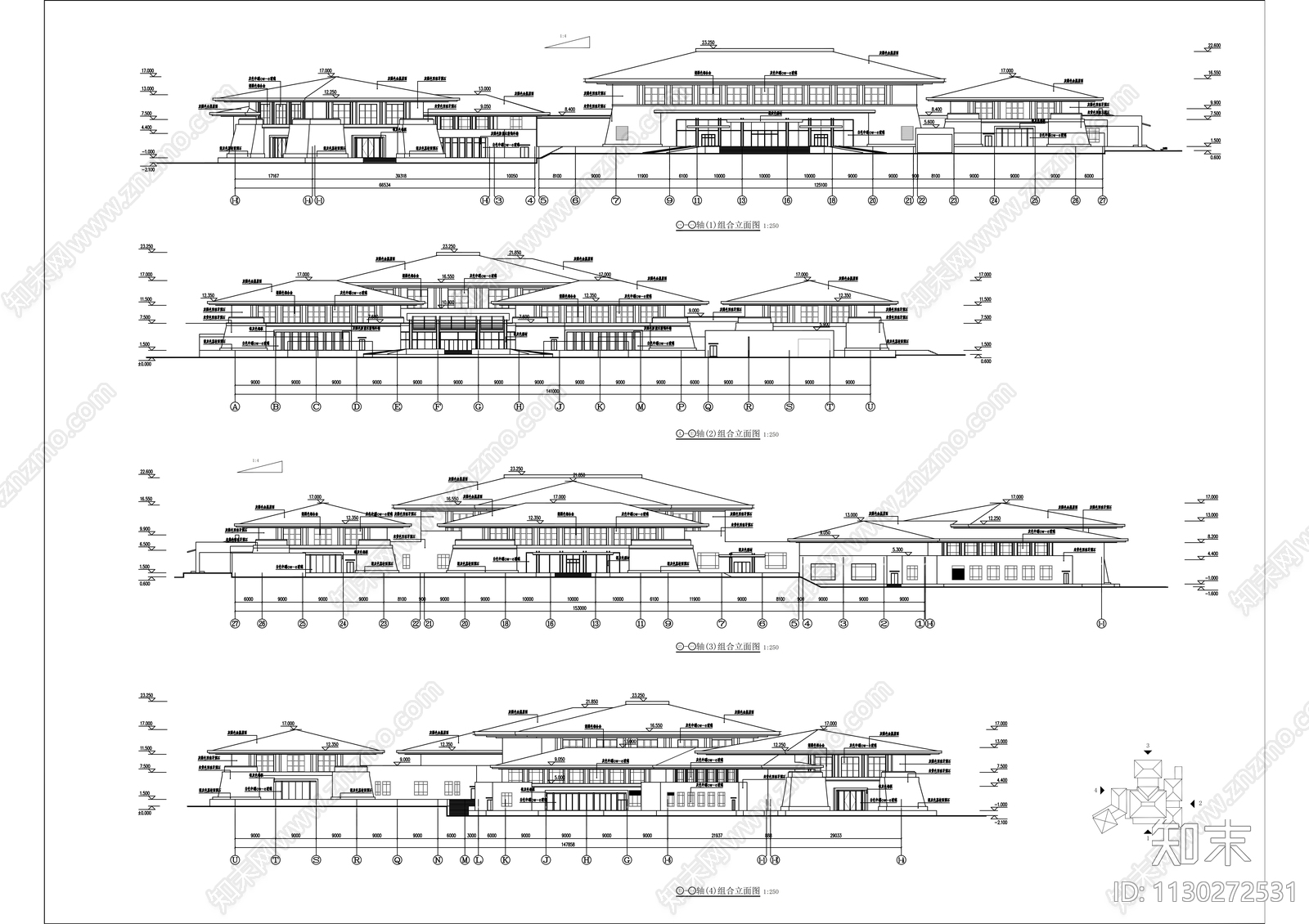 国际会议中心建筑设计施工图下载【ID:1130272531】