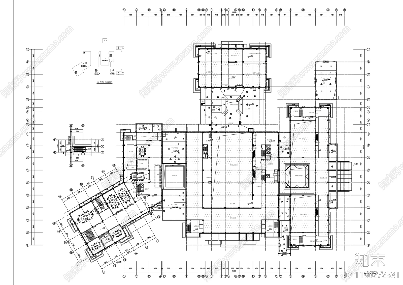 国际会议中心建筑设计施工图下载【ID:1130272531】