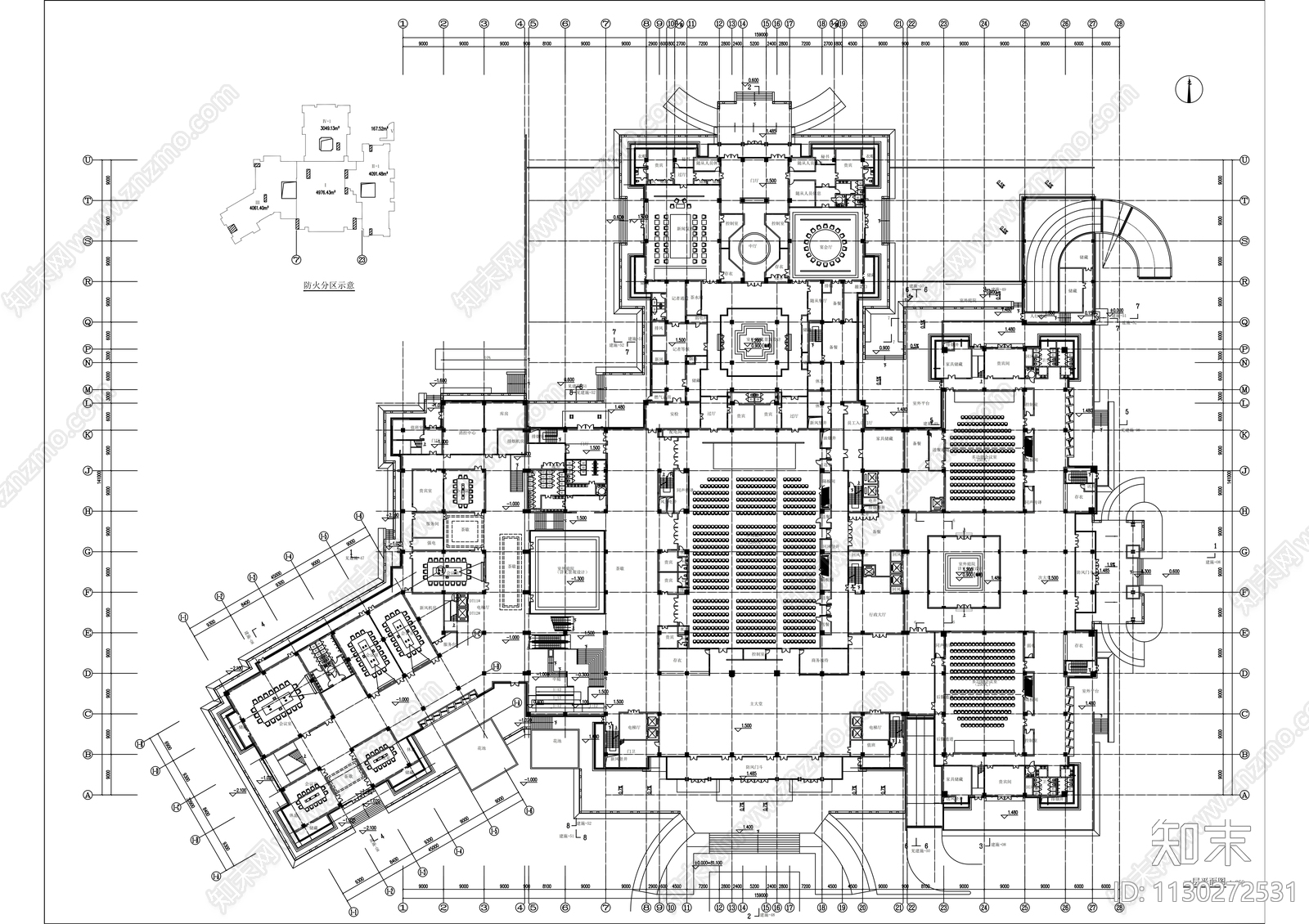 国际会议中心建筑设计施工图下载【ID:1130272531】