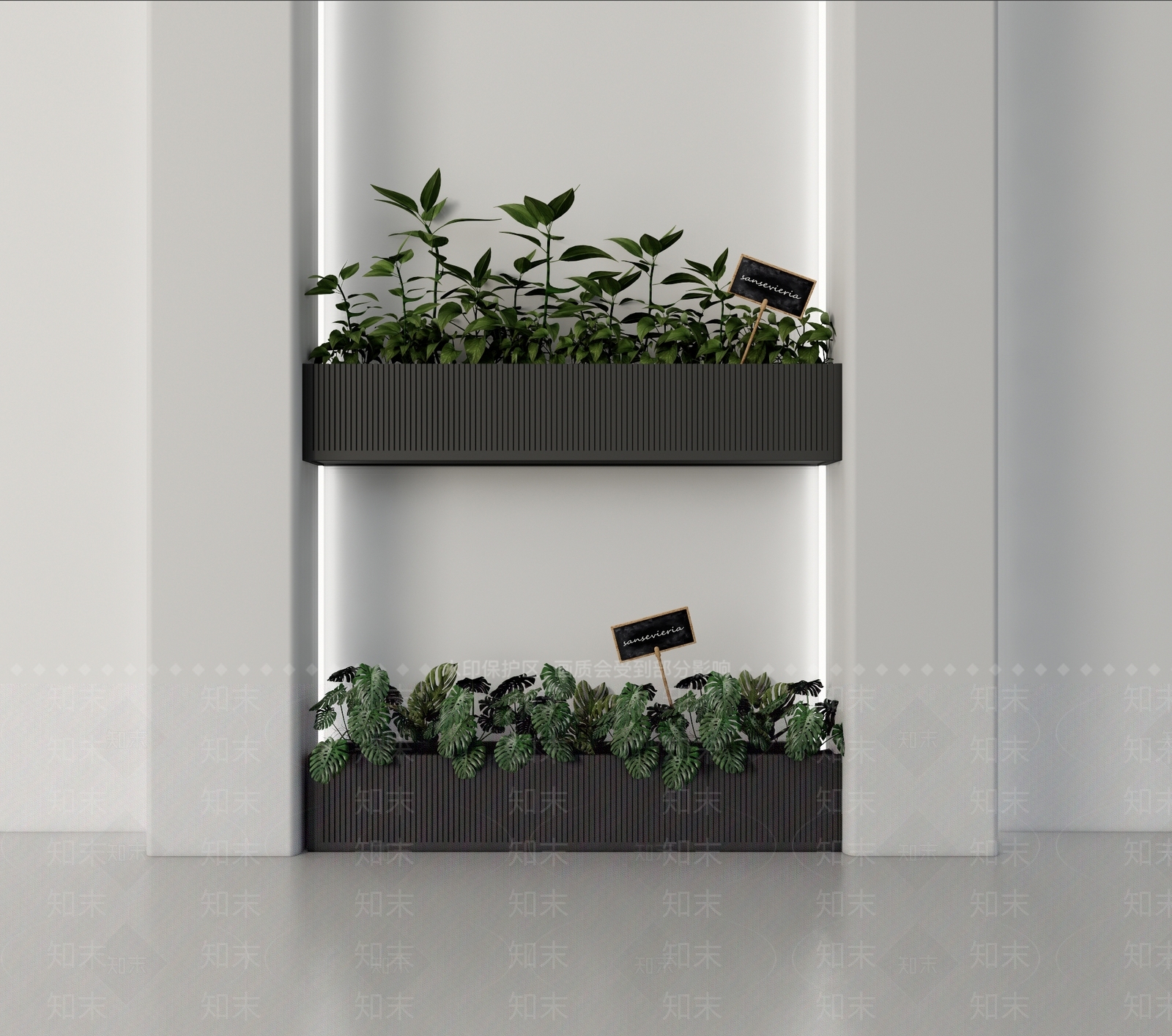 铁艺花箱绿植组合SU模型下载【ID:1130285939】