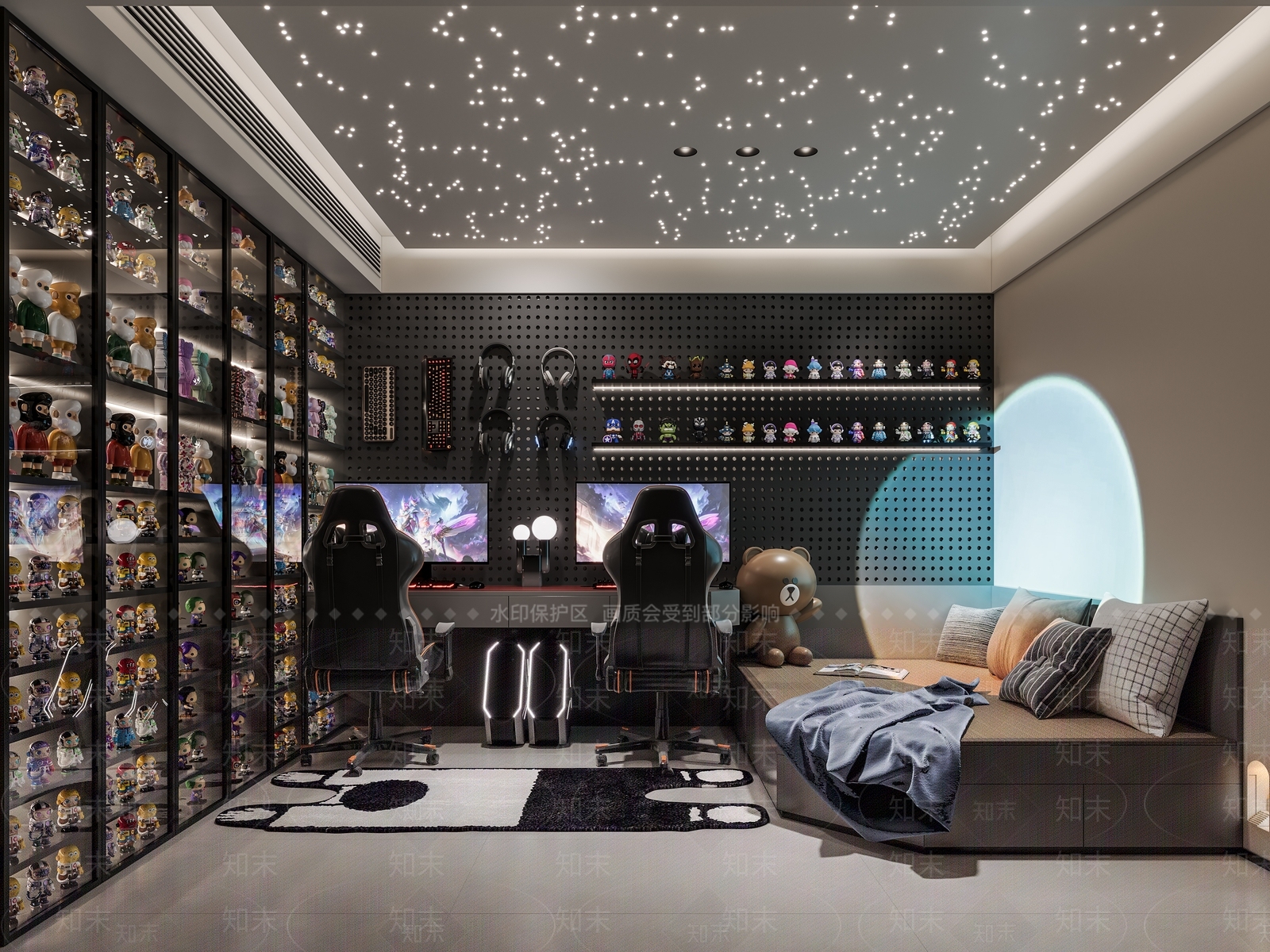 现代电竞房3D模型下载【ID:1130290560】