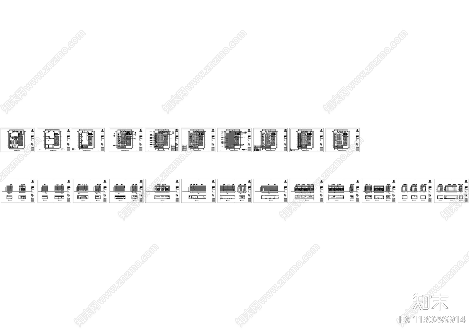长沙银行办公层cad施工图下载【ID:1130299914】