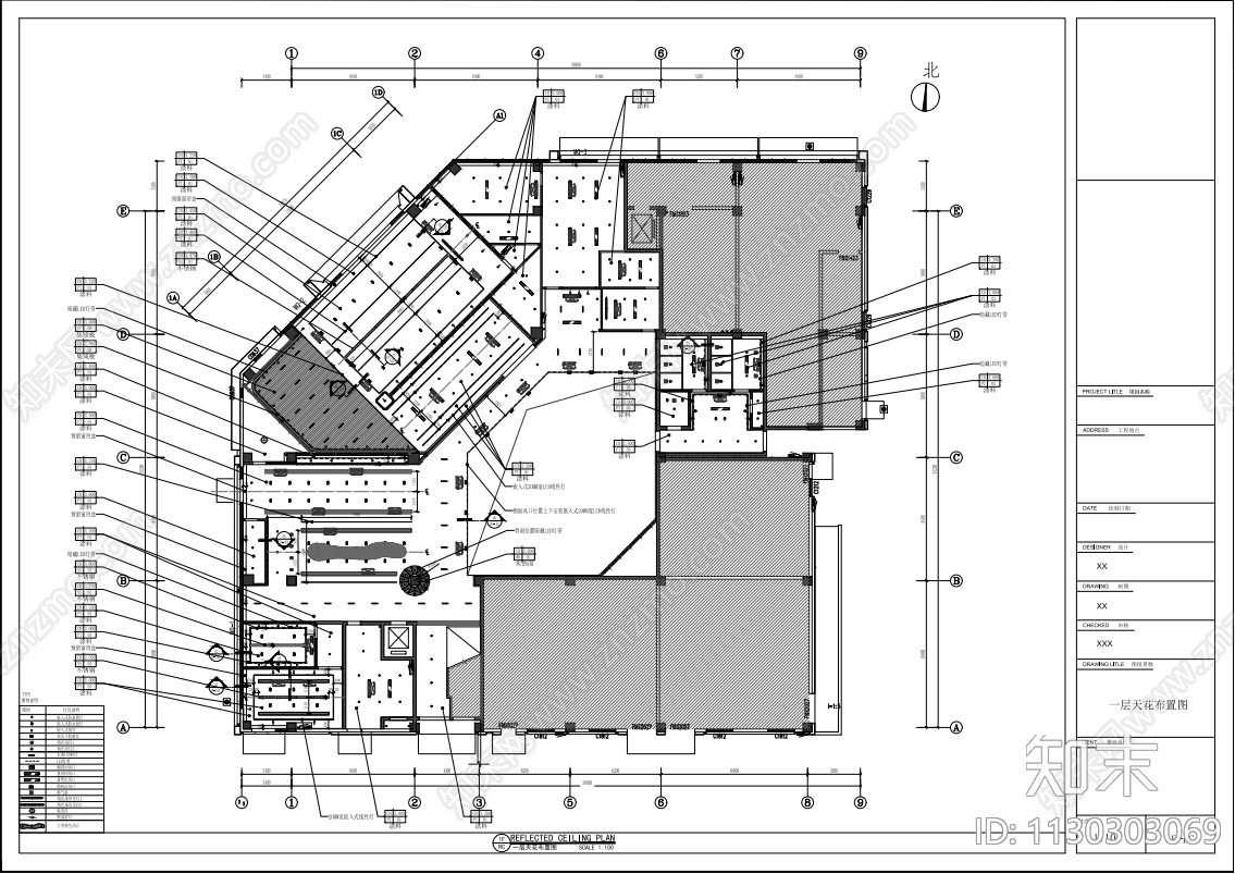 售楼处效果图机电图cad施工图下载【ID:1130303069】