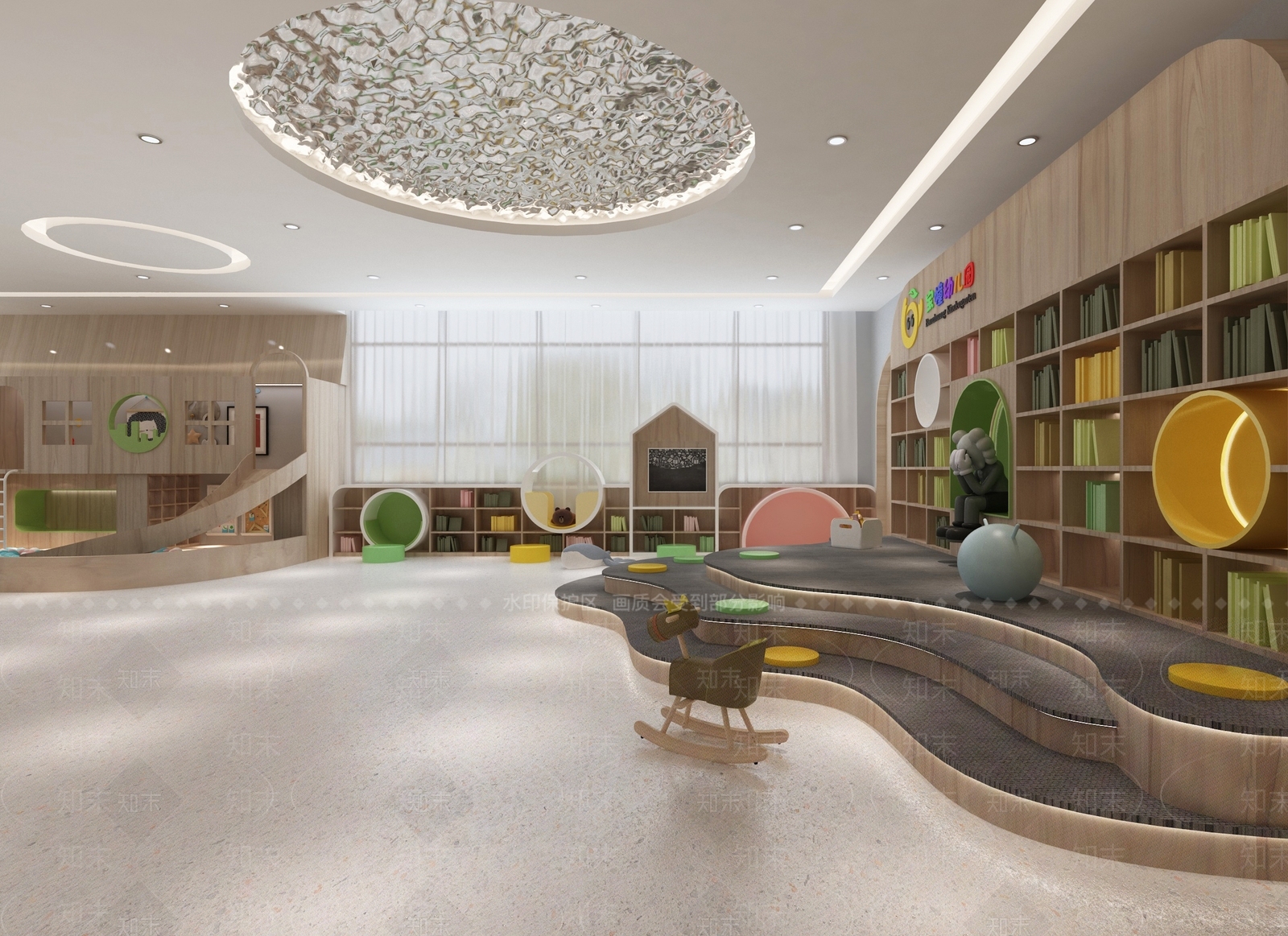 现代幼儿园活动室3D模型下载【ID:1130301567】