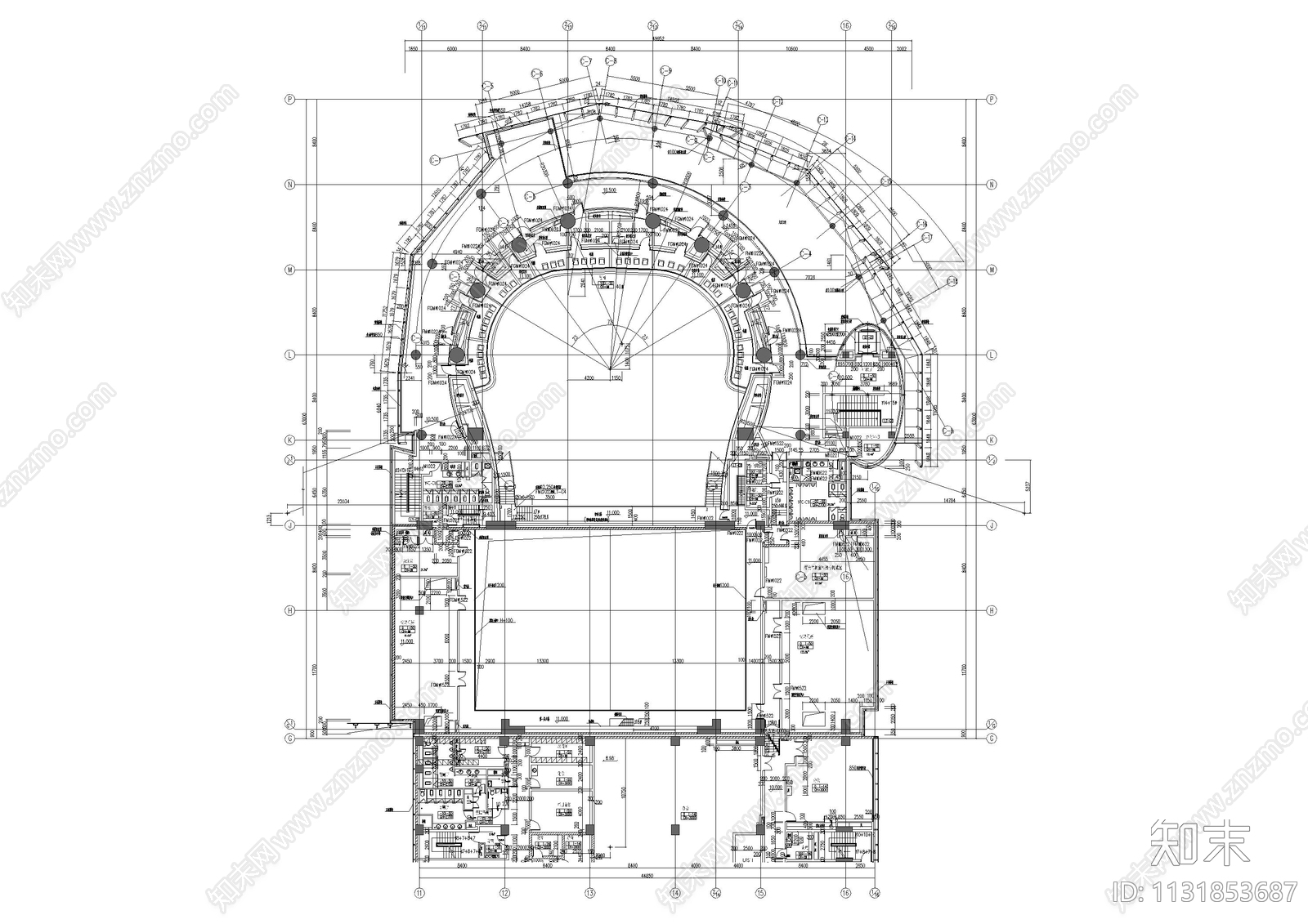 五层剧场建筑施工图下载【ID:1131853687】