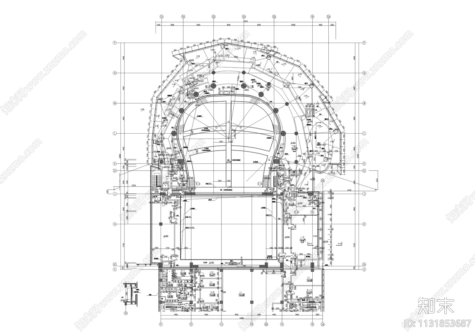 五层剧场建筑施工图下载【ID:1131853687】