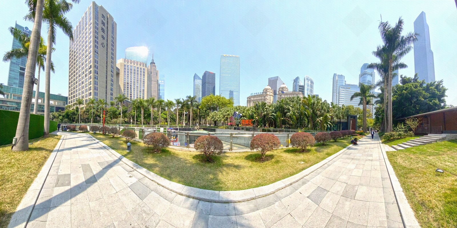 城市休闲公园广场花园外景全景HDR贴图下载【ID:1130318990】