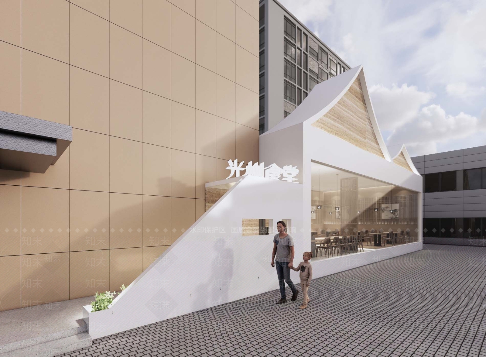 新中式自助餐厅SU模型下载【ID:1130321792】