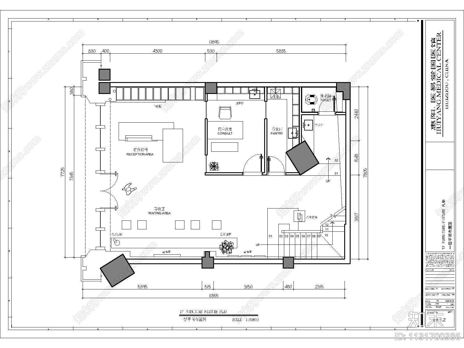 医院室内cad施工图下载【ID:1131700386】