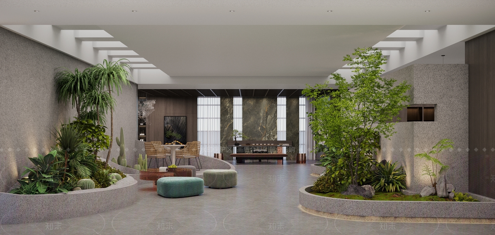 现代休息区3D模型下载【ID:1155314305】