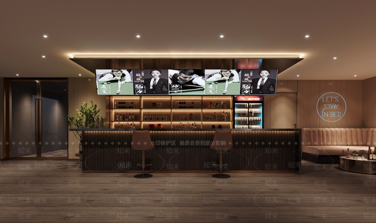 现代台球室3D模型下载【ID:1130451993】