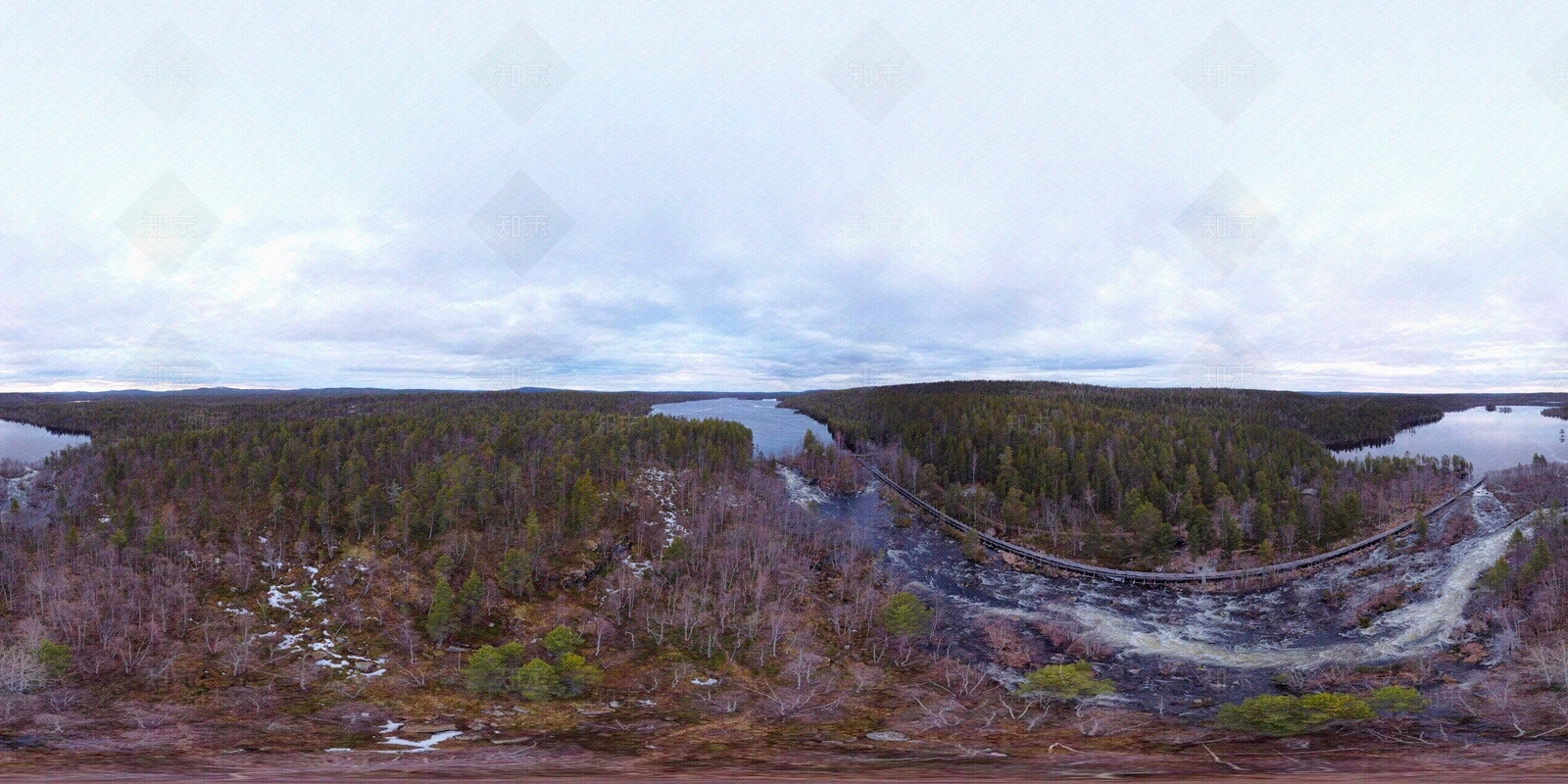 HDR阴天云空森林远景贴图下载【ID:1130341443】