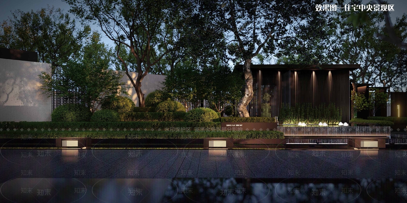现代小区景观SU模型下载【ID:1130342770】