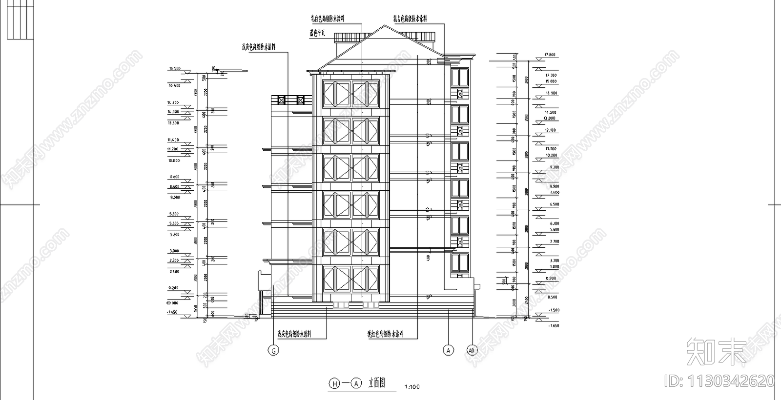 带地下车库高层住宅施工图下载【ID:1130342620】