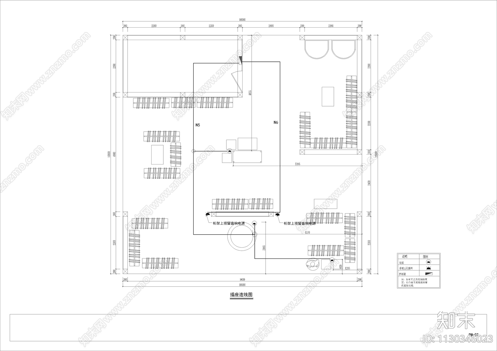 100平简易快闪店cad施工图下载【ID:1130346023】