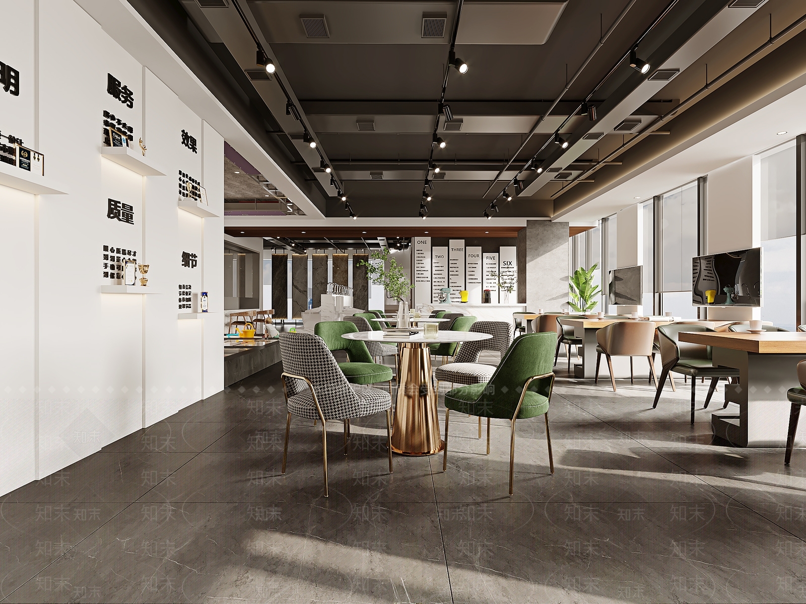 现代装饰公司3D模型下载【ID:1130351871】