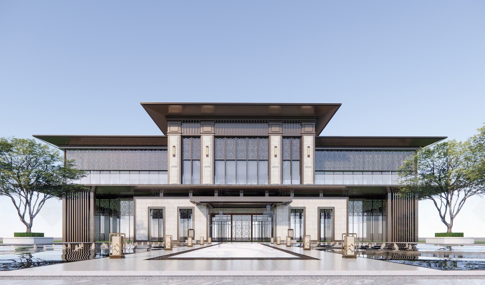 售楼处建筑SU模型精品下载_SketchUp模型_知末网