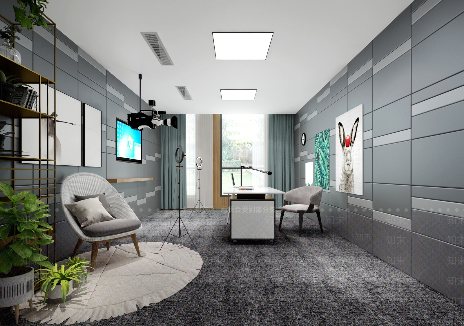 现代直播间3D模型下载【ID:1130368827】