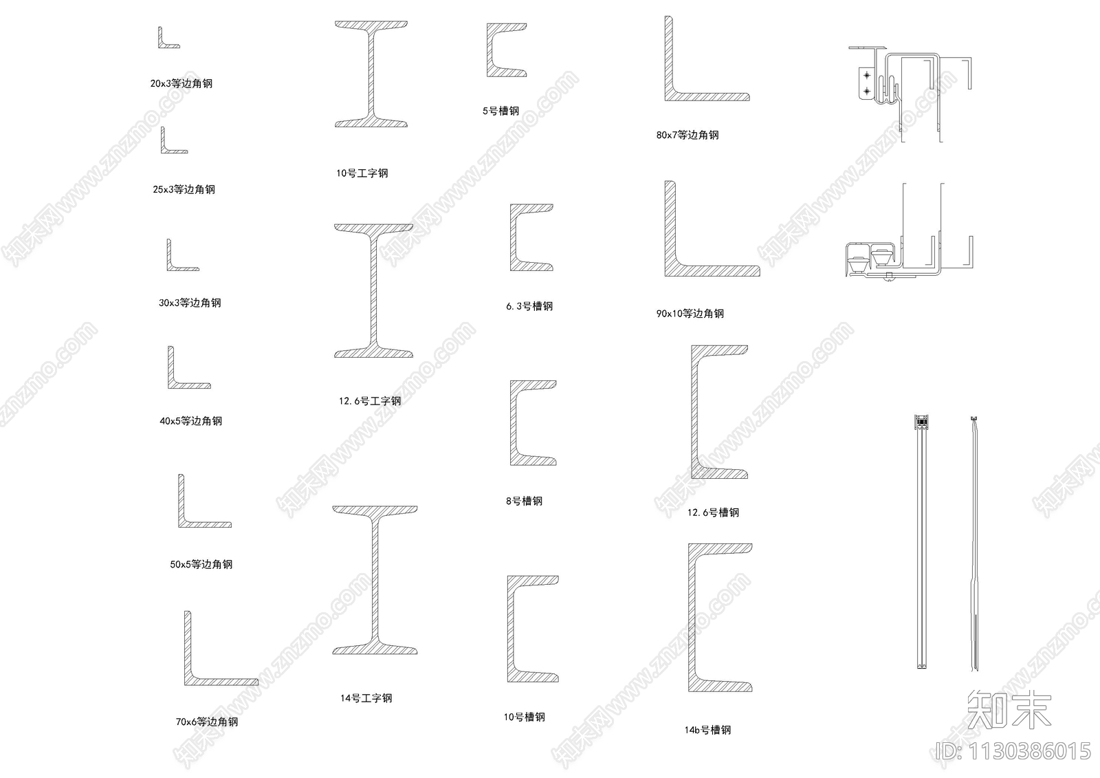 五金螺丝构件施工图下载【ID:1130386015】