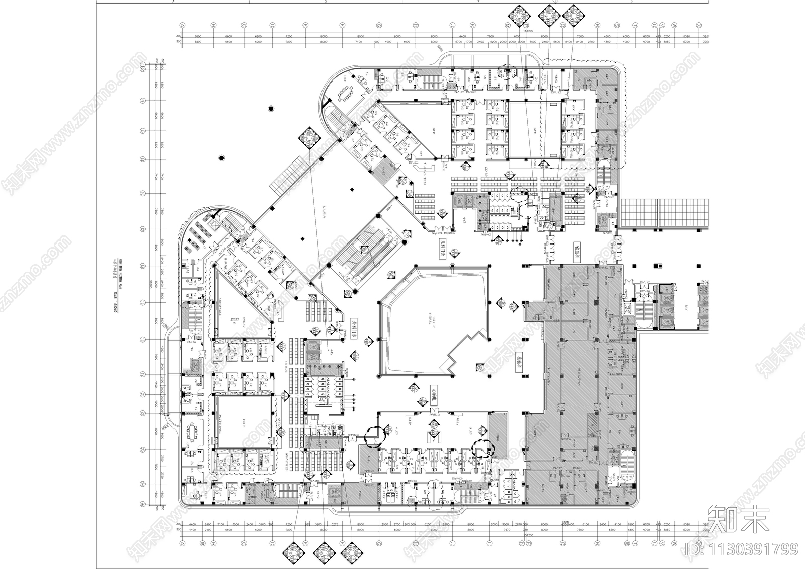 某市级妇幼保健院整套室内装饰cad施工图下载【ID:1130391799】