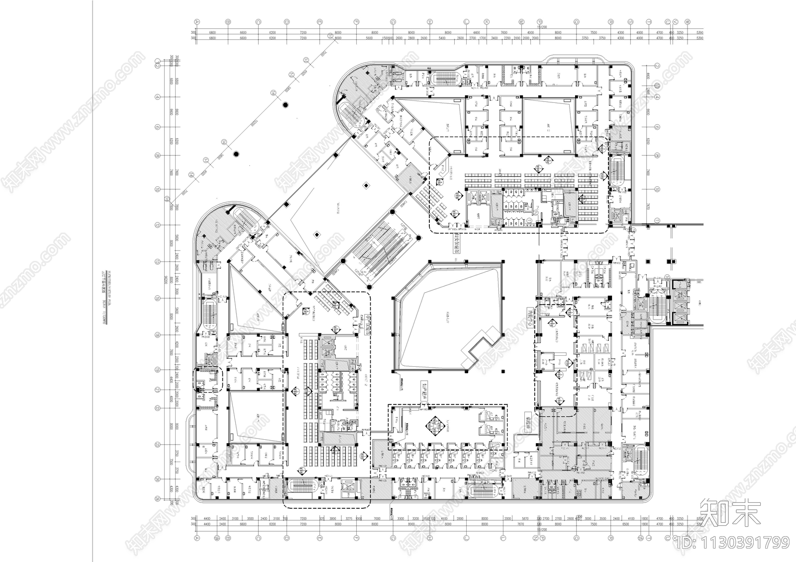 某市级妇幼保健院整套室内装饰cad施工图下载【ID:1130391799】