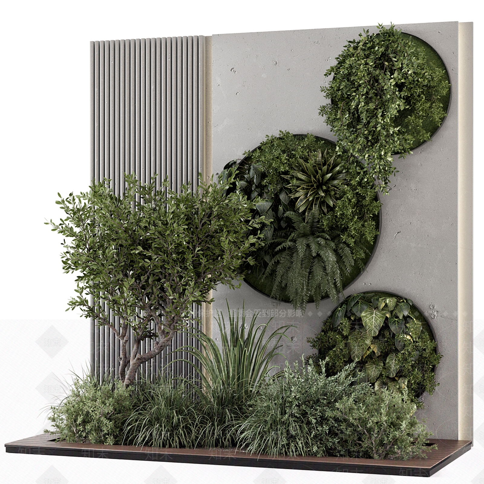 绿植墙3D模型下载【ID:1130401122】