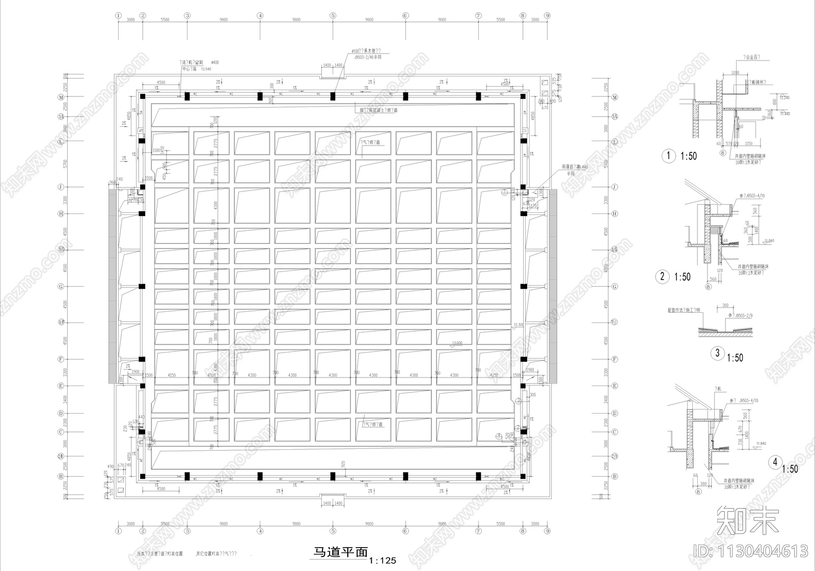 体育馆cad施工图下载【ID:1130404613】