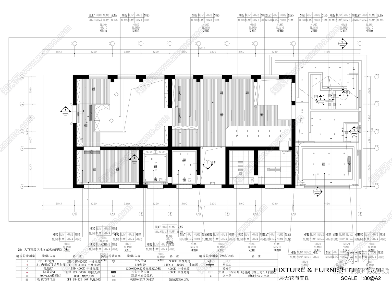 书吧室内cad施工图下载【ID:1130408640】
