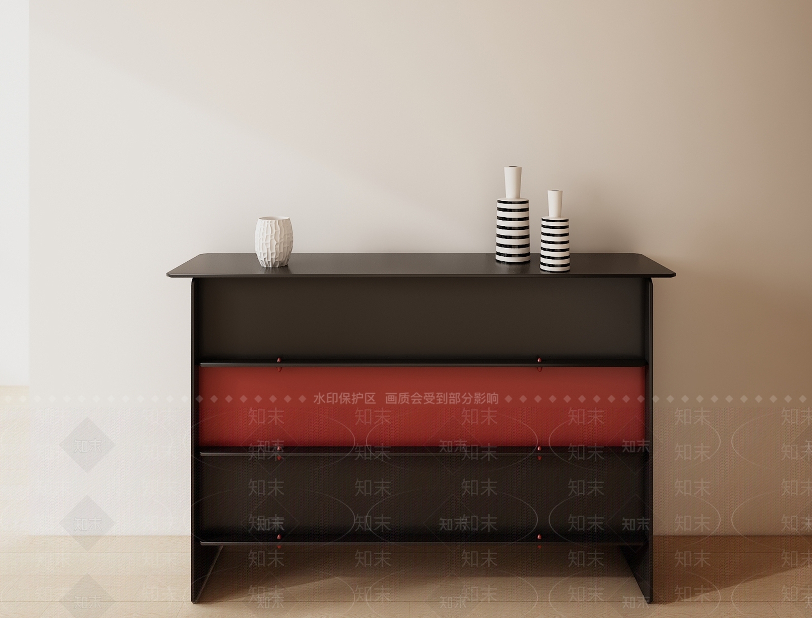 日式玄关柜3D模型下载【ID:1130409462】