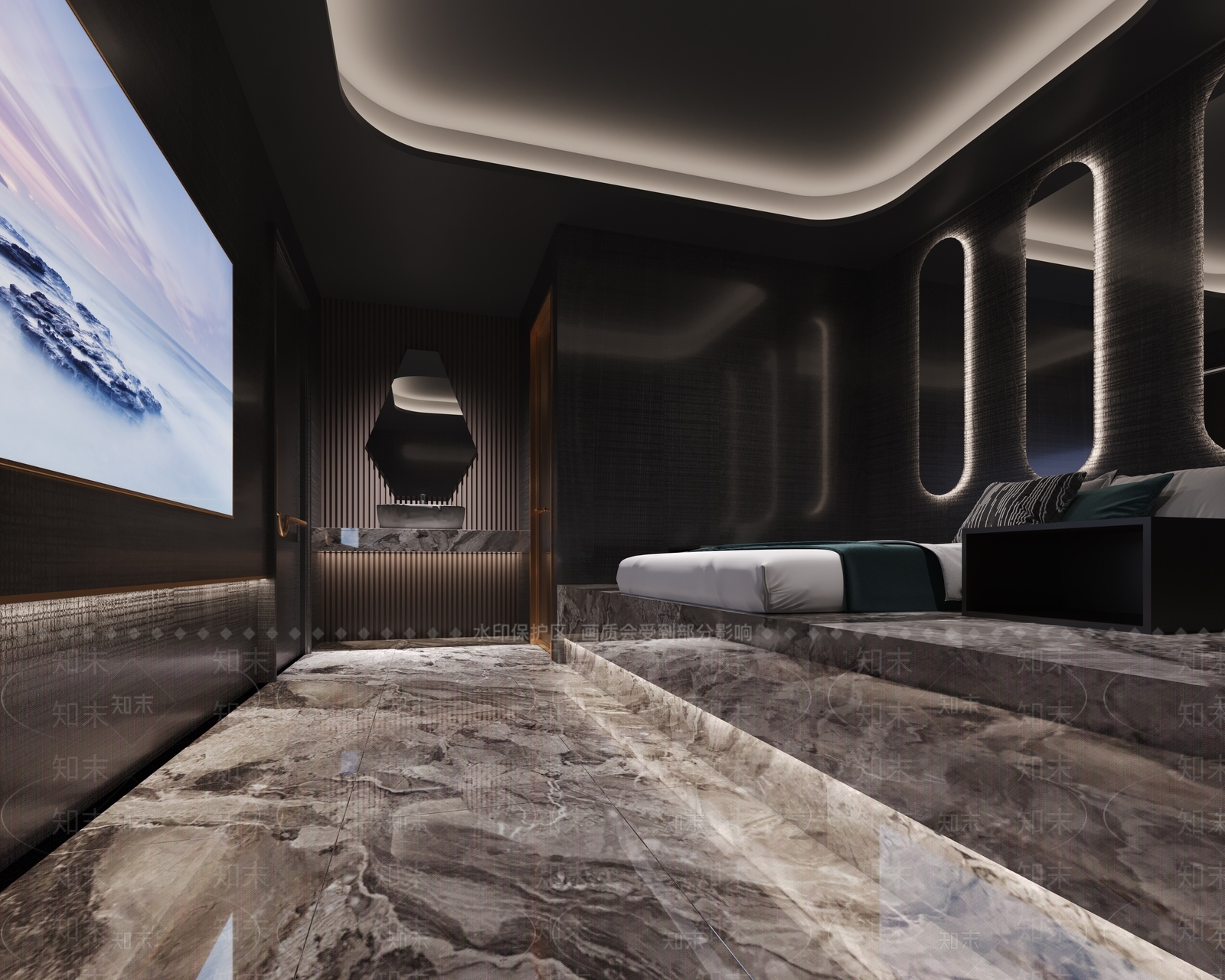 现代洗浴足疗按摩包间3D模型下载【ID:1130410110】