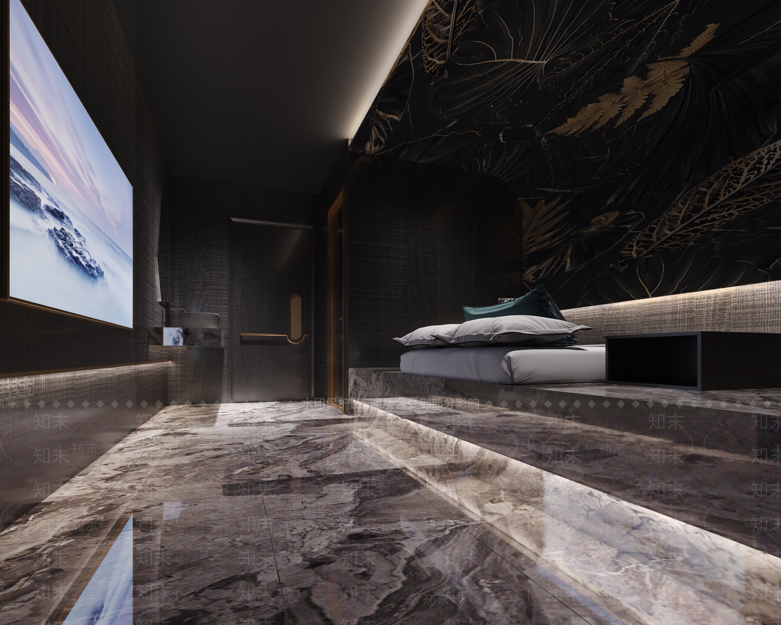 现代洗浴足疗按摩包间3D模型下载【ID:1130410110】
