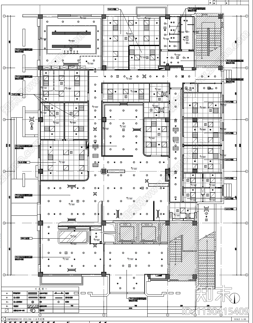 眼科医院室内cad施工图下载【ID:1130415409】